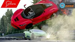 🏁Race Crashes At Nurb&uuml;rgring🇩🇪 #1 | Mods | BeamNG