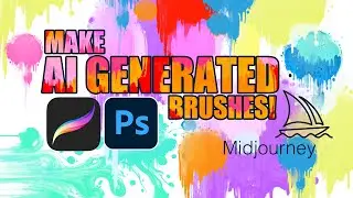Make AI Generated Procreate and Photoshop Brushes in MidJourney