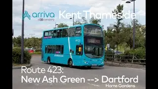 (Re-upload) 423 Full Route Visual: New Ash Green - Dartford Home Gardens