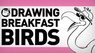 Drawing Birds Eating Breakfast