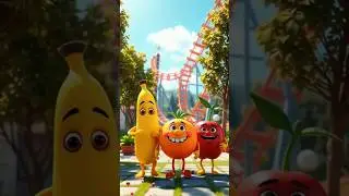 Happy Fruit Friends &ndash; Banana, Apple & Mango Talking Together! 🍌🍎🥭#trending #animation #shortvideo