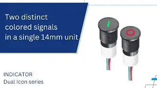 Two distinct colored signals in a single LED indicator | Dual Icon series | APEM