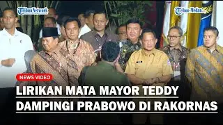 LIRIKAN MATA MAYOR TEDDY Saat Dampingi Prabowo di Rakornas Pemerintah Pusat & Daerah 2024, Sentul