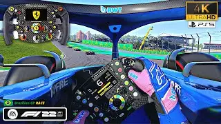 Alpine A522 ONBOARD Race with FERRARI Wheel | F1 22 PS5 Gameplay | Thrustmaster Ferrari SF1000 [4K]