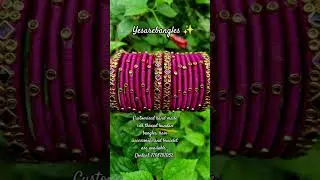 customised hand made silk thread kundan bangles #hair accessories, bracelet are available#7708787052