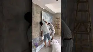 Sintered stone TV background wall light luxury style modern simple living room#tvwall#interiordesign