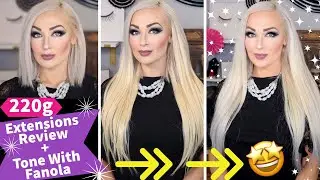 ✨Amazing Beauty Hair Extension REVIEW + Tutorial✨ 220g  + How To Tone Platinum 💜 Fanola💜