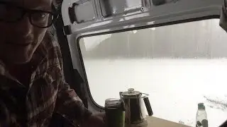 Camper Van Conversion: Elevated Bed, Quick Table, & Just How Cold Is An Uninsulated Van?