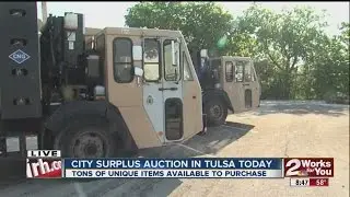 Garbage trucks for sale at Tulsa city surplus auction