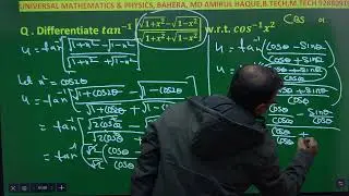 If differentiate tan^-1[√(1+x^2) - √(1- x^2)]/[√(1+x^2)+√(1-x^2)] ,w.r.t cos^-1x^2