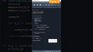 Algoritmos que no conocías en Python 🧑‍💻solución de la covarianza🤓 Parte-2 #python#stats #fyp#codigo