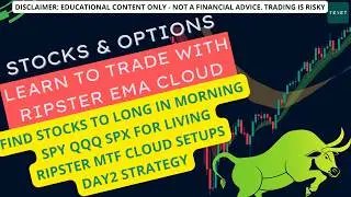 Stock Market Strategies with Ripster Clouds : Day2 Strategy & Psych Strategy , Memory Stocks to Buy