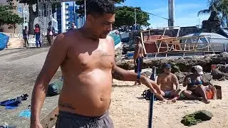 Levei uma katana 130 PK na barra peguei um peixe 🐟 grande 