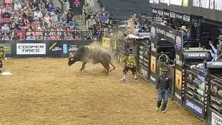 PBR Bull Rider Kaiden Loud Is Launched by One Angry Bad Ass Bull !
