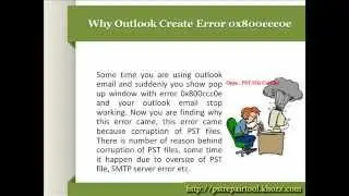 Easy way to Fix Outlook Error 0x800ccc0e