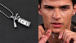Unusual 925 silver necklace for men, fireman jewelry gift | Emmanuela&reg;