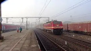 WAP4 action with LHB & ICF rake train+bonus clip