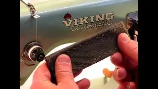 Vintage Husqvarna Viking Model 21-A  - Two Layers of Canvas Woven Material