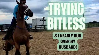 Trying a Bitless bridle on my ex-racehorse - can I stop? || @melissa.emma.equestrian