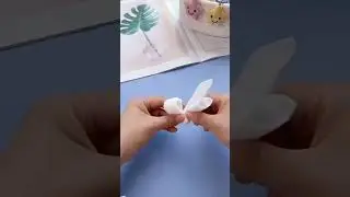 how to make a tissue paper Bunny🐇🐰#shorts #ytshorts #trendingshorts #youtubeshorts