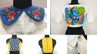 Ikkat Blouse design/New ikkat Fabric blouse/Orignal ikkat Cotton Fabric blouse /new model blouse