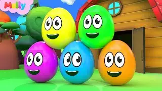 Learning Colors and Numbers Songs | Colorful Eggs on the Farm | Melly Nursery Rhymes & Kids Songs