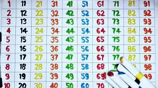 Counting 1 to 100 in english ! Ginti 1 se 100 tak ! How to write counting ! Best video of counting !
