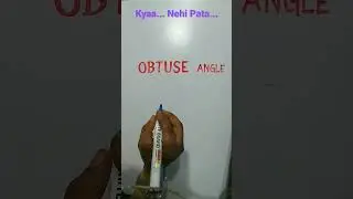 Obtuse angle is that angle which measures more than 90&deg; but less than 180&deg;.... #angle #obtuseangle