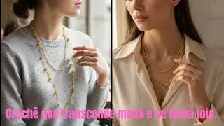 Como fazer um colar de crochê que parece uma jóia preciosa 😊