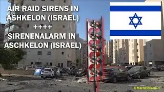 AIR RAID SIRENS in Ashkelon | SIRENENALARM in Aschkelon (Israel 🇮🇱) - 07.10.23