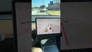 Tesla full self driving, visualization in Dallas #electriccar #teslaev #teslamodely ￼