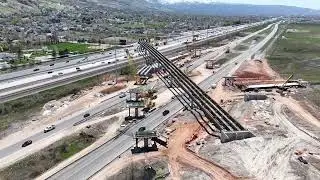 I-15 West Davis Highway Bridge Beam Timelapse