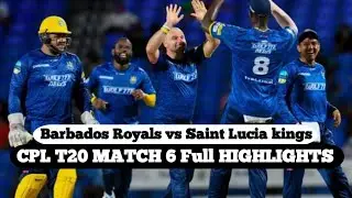 Barbados Royals vs Saint Lucia kings full highlights || BR vs SLK Hero CPL 2022 Match 6 highlights