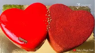 Double heart red velvet cake decoration video | Valentine’s Day cake design