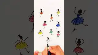 Easy and Unique 3d dancing girls 💃💃 #shorts #art #3d #shortsfeed #viral