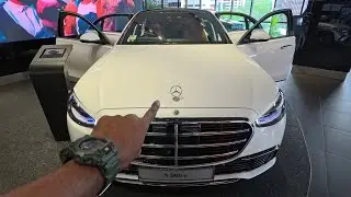 POV! MERCEDES-BENZ S580e in Opalite White Bright & Sienna Brown/Black