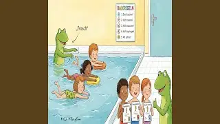 Der kleine schwimm Frosch