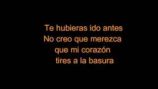 Santamarta - Te hubieras ido antes (karaoke)