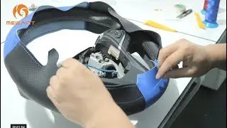 MEWANT-- for Toyota Camry  2015-2017 Hand Stitch Car Steering Wheel Cover Installation