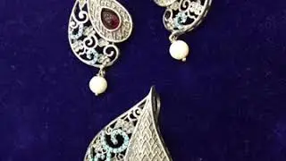 Antique Look Pure Silver Pendent Set(Check Description box for more details)