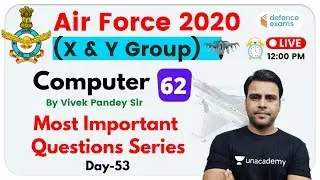 12:00 PM - Air Force Group X and Y 2020 | Computer Awareness by Pandey Sir | Most Important MCQs