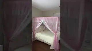 Setting up canopy curtain