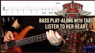 Listen To Her Heart by Tom Petty and The Heartbreakers - Bass Cover with Tabs Play-Along