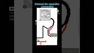 Exhaust ||capacitor ||  connection video #viral #ytshort #youtubeshorts #youtube #short_video #iti