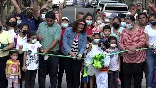 Inauguran puente y calles nuevas en el barrio Wasp&aacute;n Sur