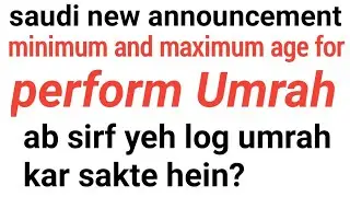Age limit for performing umrah | info online