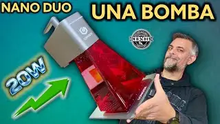 Incisore laser 20W cos&igrave; piccolo? Il Longer Nano Duo &egrave; una BOMBA. Portatile a fibra. Metallo legno IR