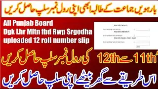 How To Download 2nd Year Promotion Roll Number Slip 2020    How To Check 12th Roll Number And Result