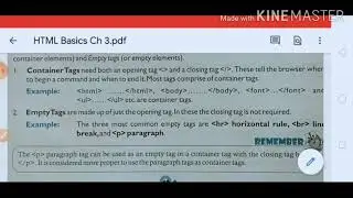 Class-10th Computer Application Ch-3 HTML Basics part-II
