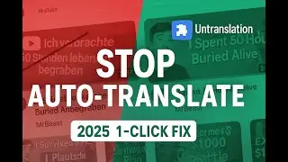 Disable YouTube Title & Audio Translations &ndash; 1-Click Fix 2025
